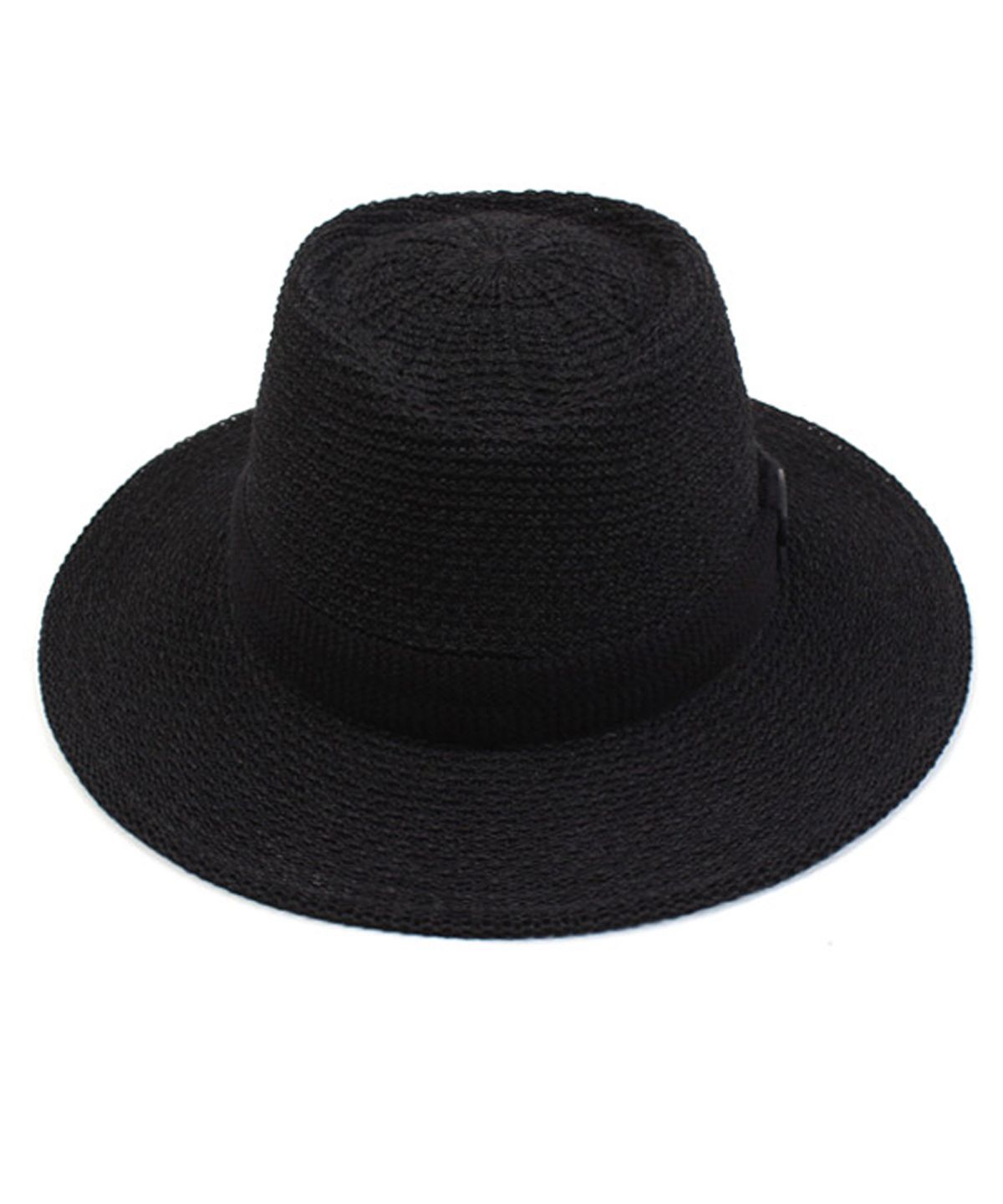 유니버셜 케미스트리(UNIVERSAL CHEMISTRY) Black Long Knit Fedora 여름페도라