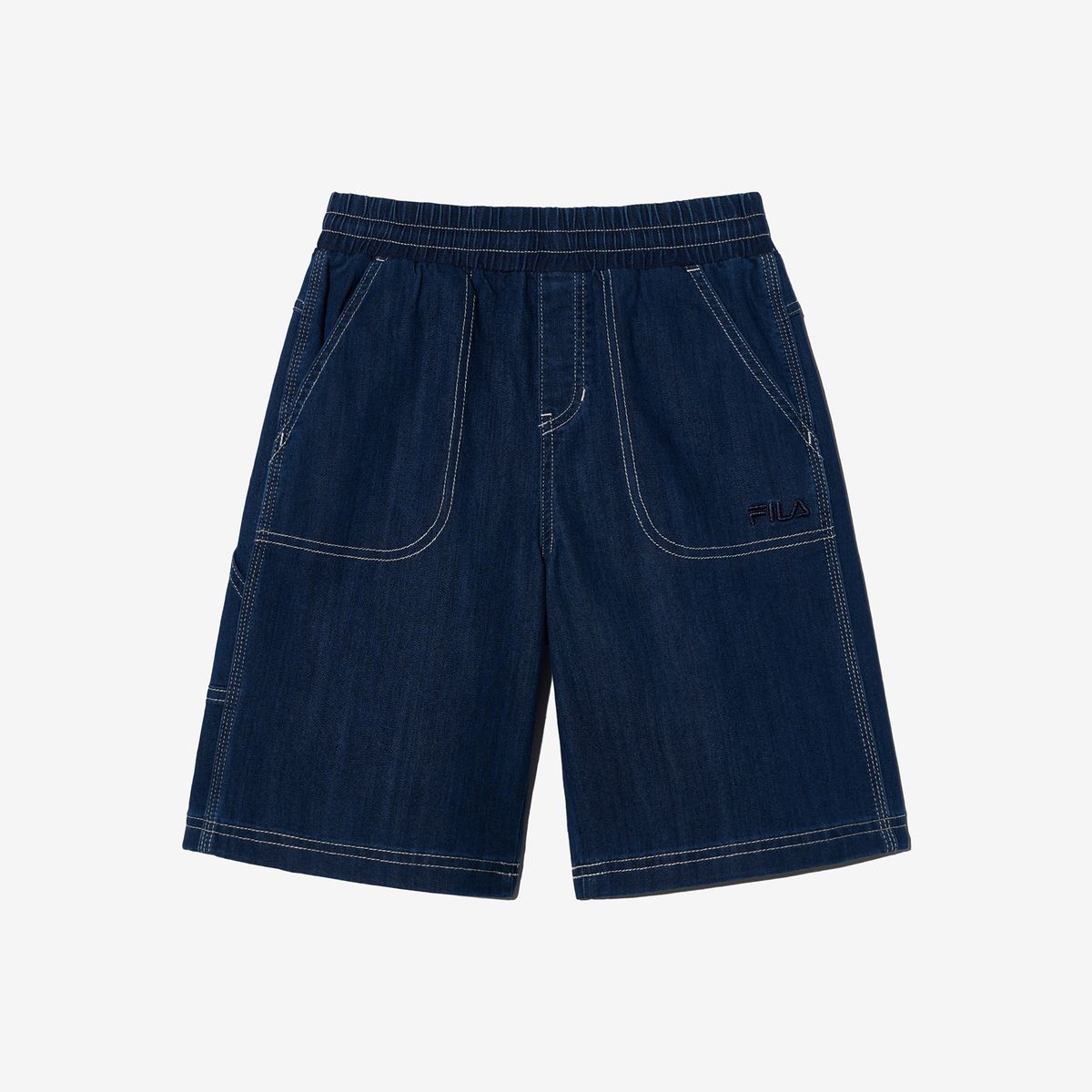 휠라 키즈(FILA KIDS) 5부 데님 포켓팬츠
