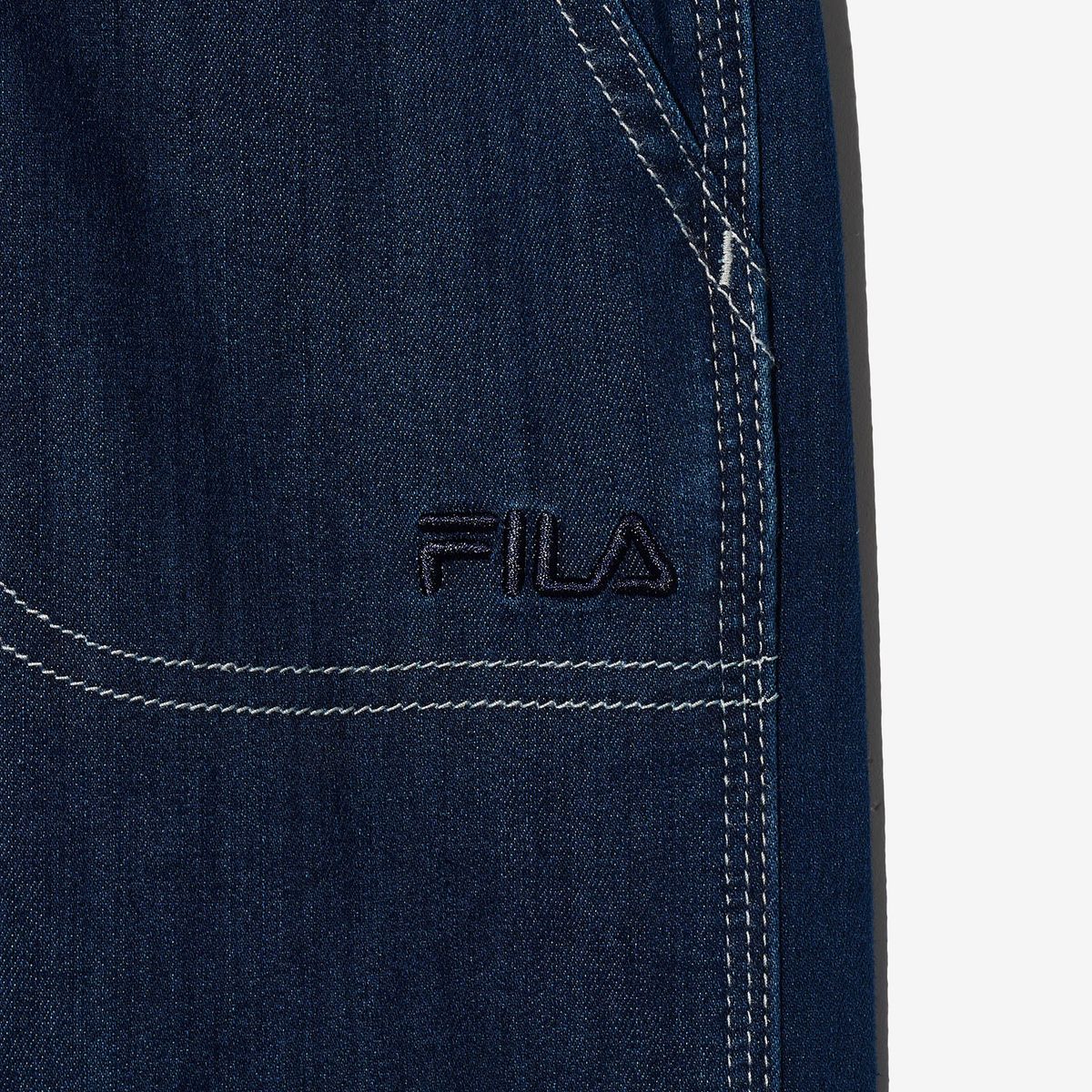 휠라 키즈(FILA KIDS) 5부 데님 포켓팬츠