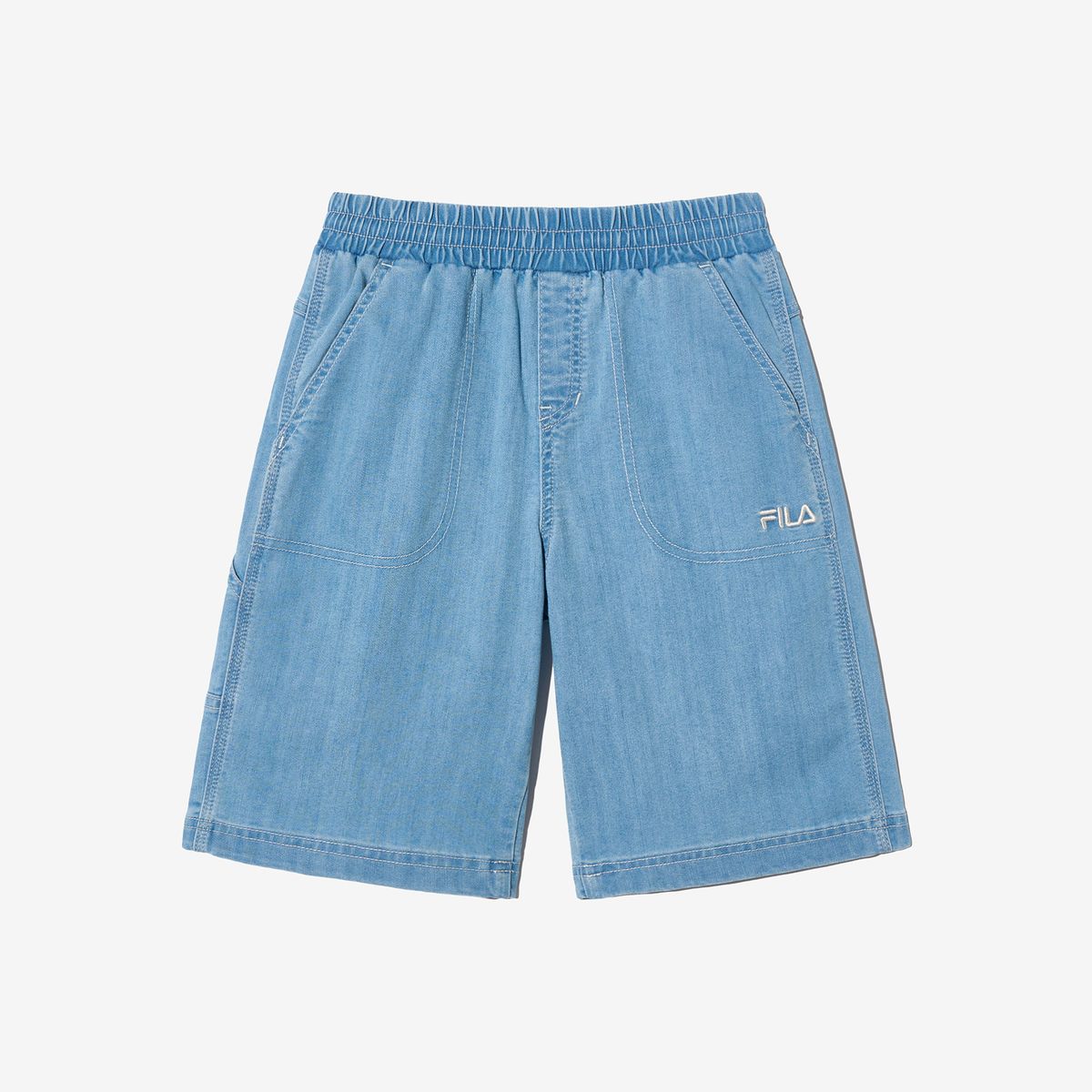 휠라 키즈(FILA KIDS) 5부 데님 포켓팬츠