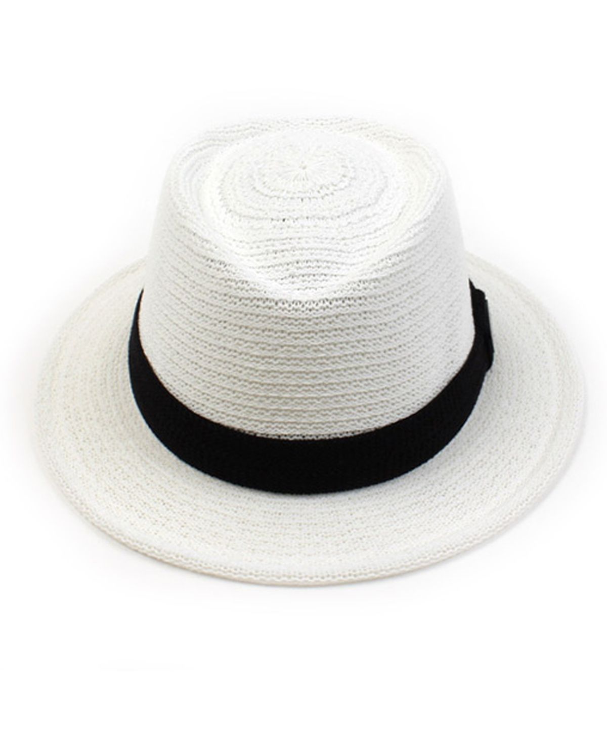 유니버셜 케미스트리(UNIVERSAL CHEMISTRY) White Long Knit Fedora BK 여름페도라