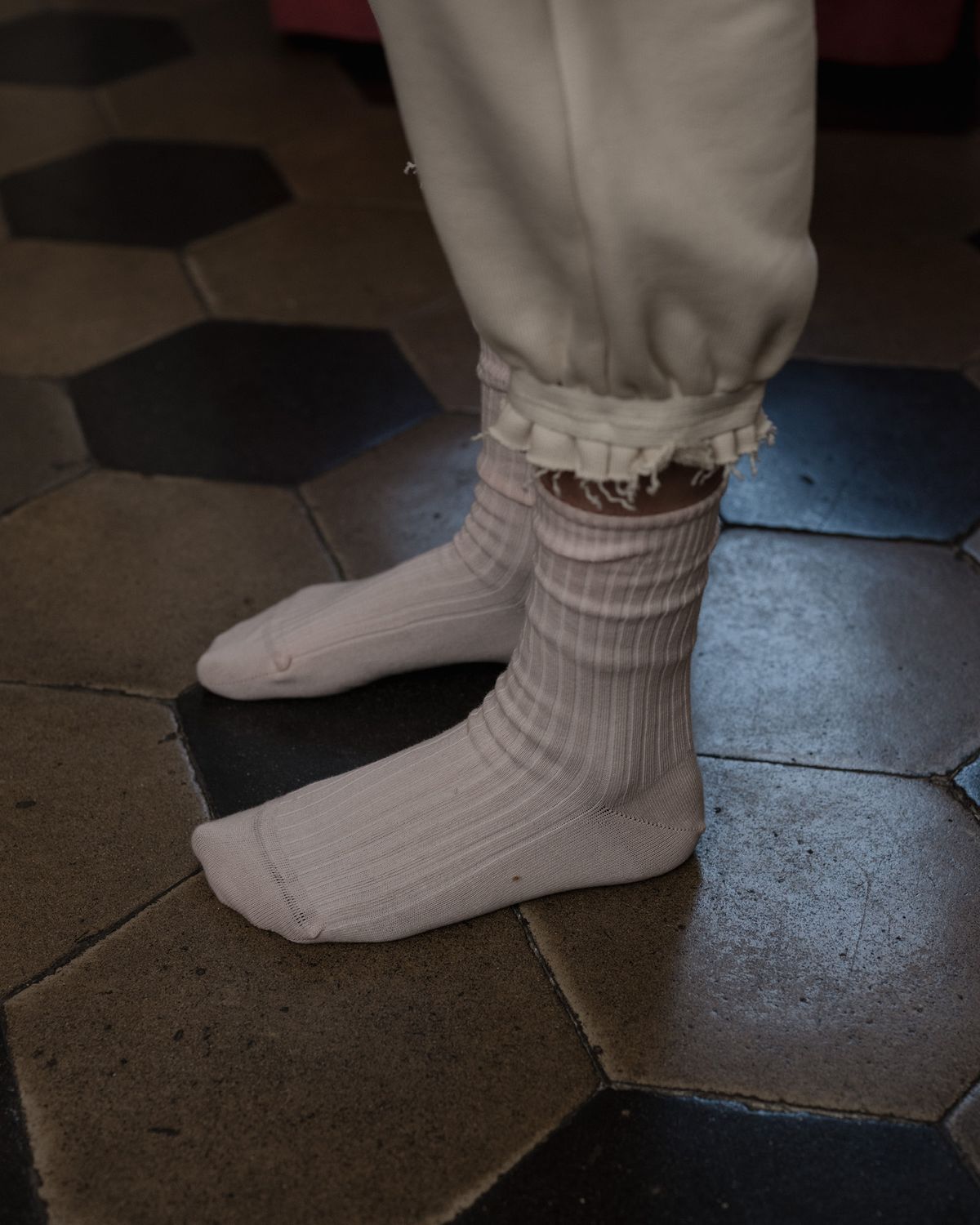 베이스레인지(BASERANGE) RIB OVERANKLE SOCKS (COTTON)