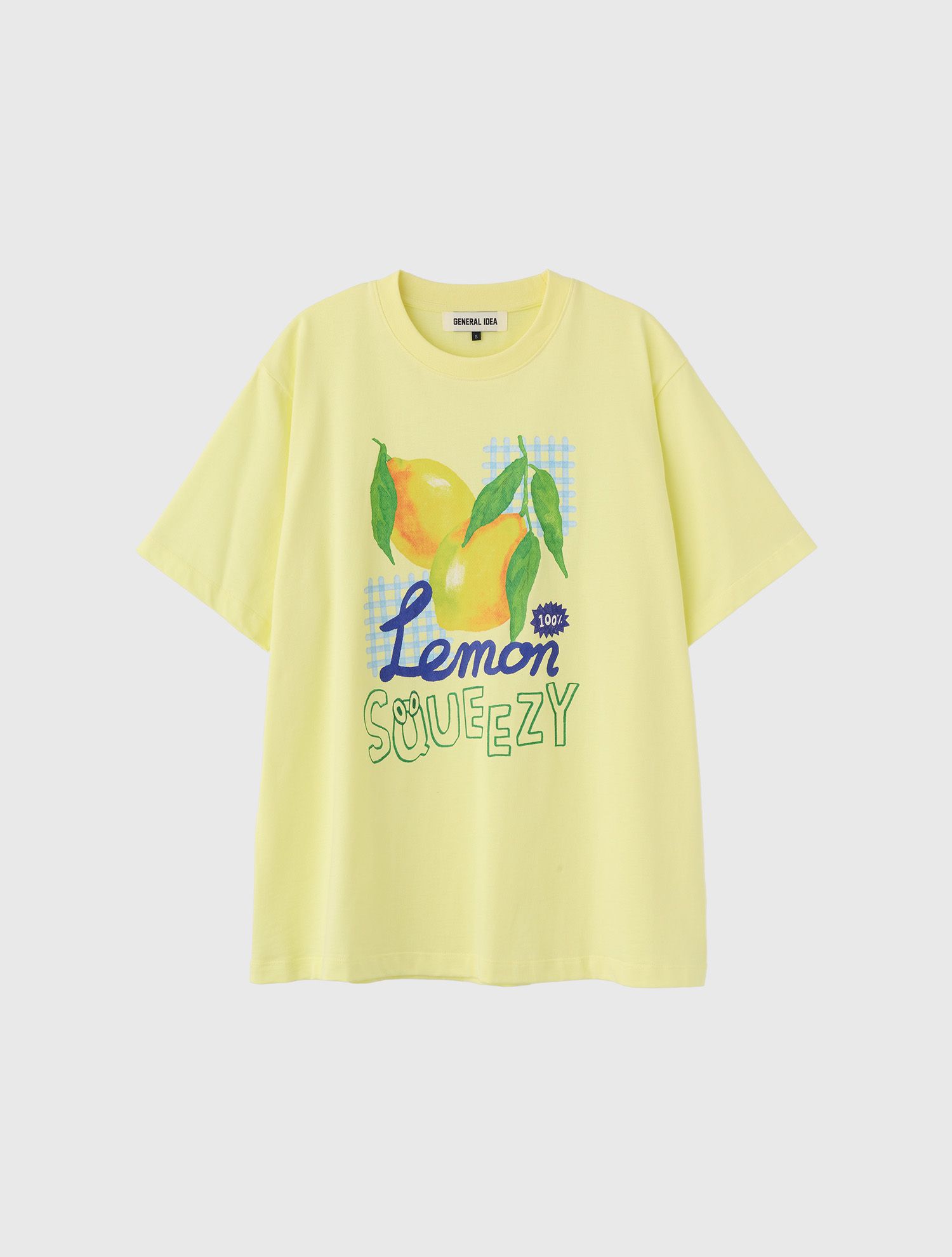【GENERAL IDEA】Fruits Loose Fit 半袖Tシャツ - Lemon MUSINSA | GENERAL IDEA Fruits loose fit short sleeve T-shirt