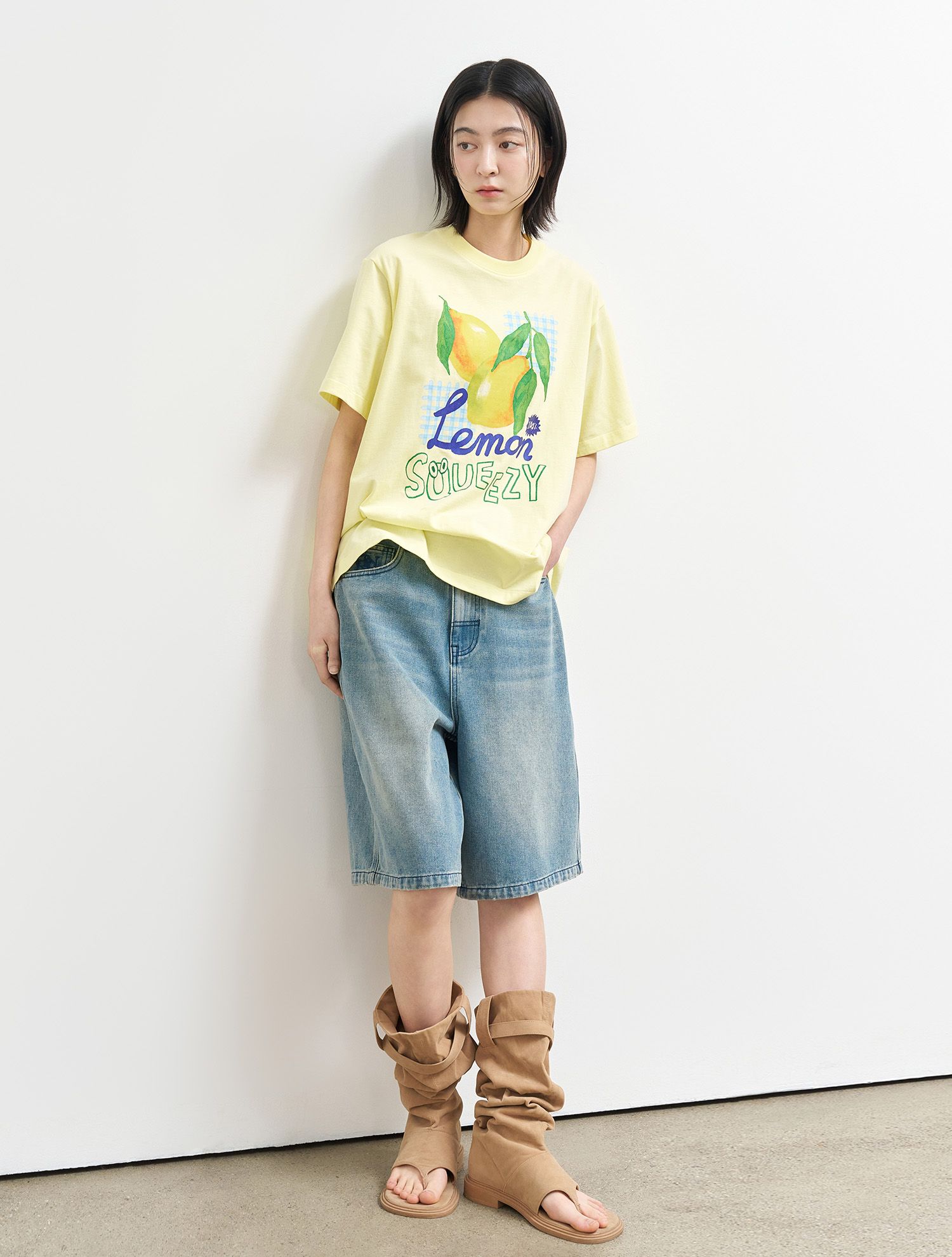 【GENERAL IDEA】Fruits Loose Fit 半袖Tシャツ - Lemon MUSINSA公式 | GENERAL IDEA Fruits loose fit short sleeve T