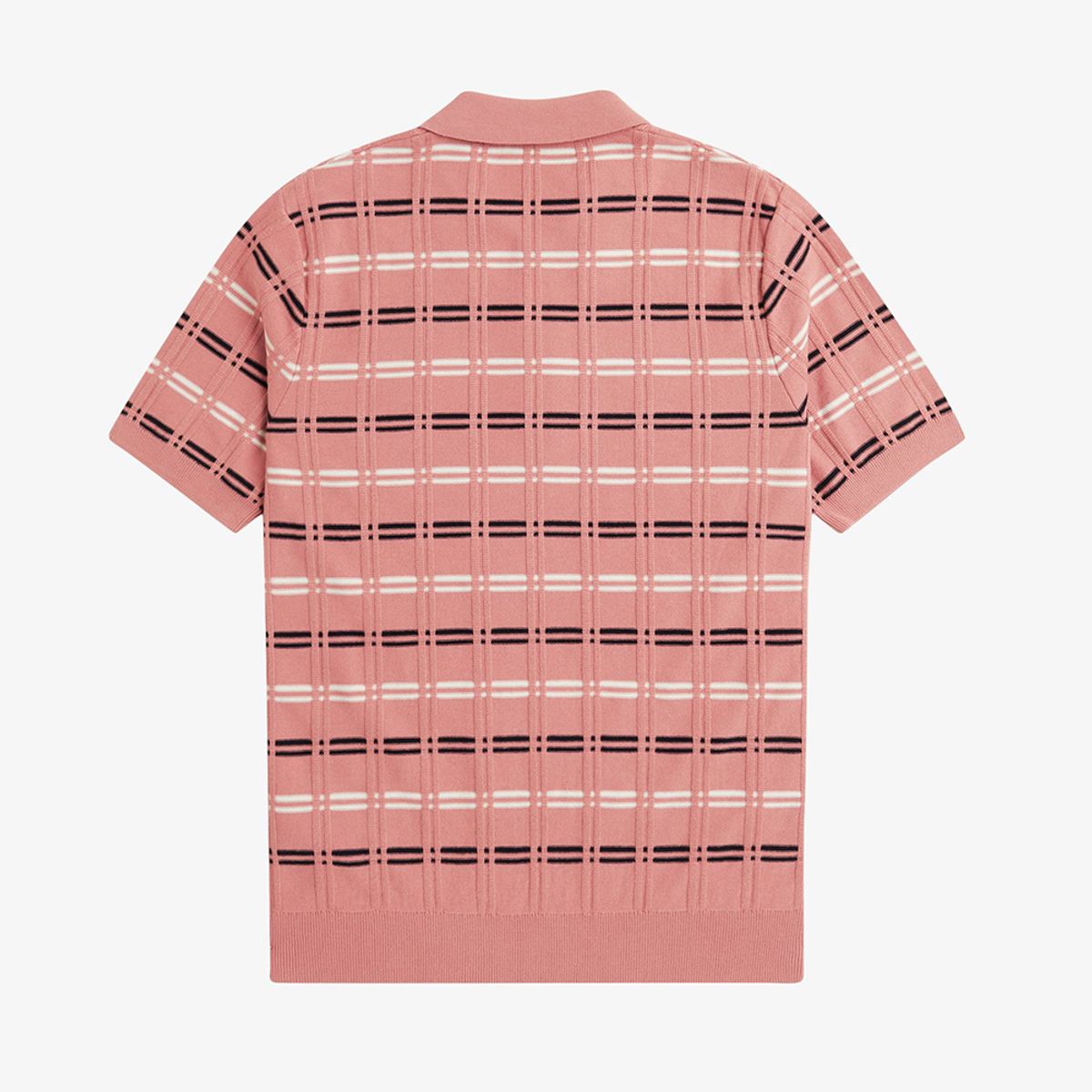 프레드페리(FRED PERRY) [Sharp] 스트라이프 립 니트 셔츠 - 퍼티 핑크 AFPM2519751-X90