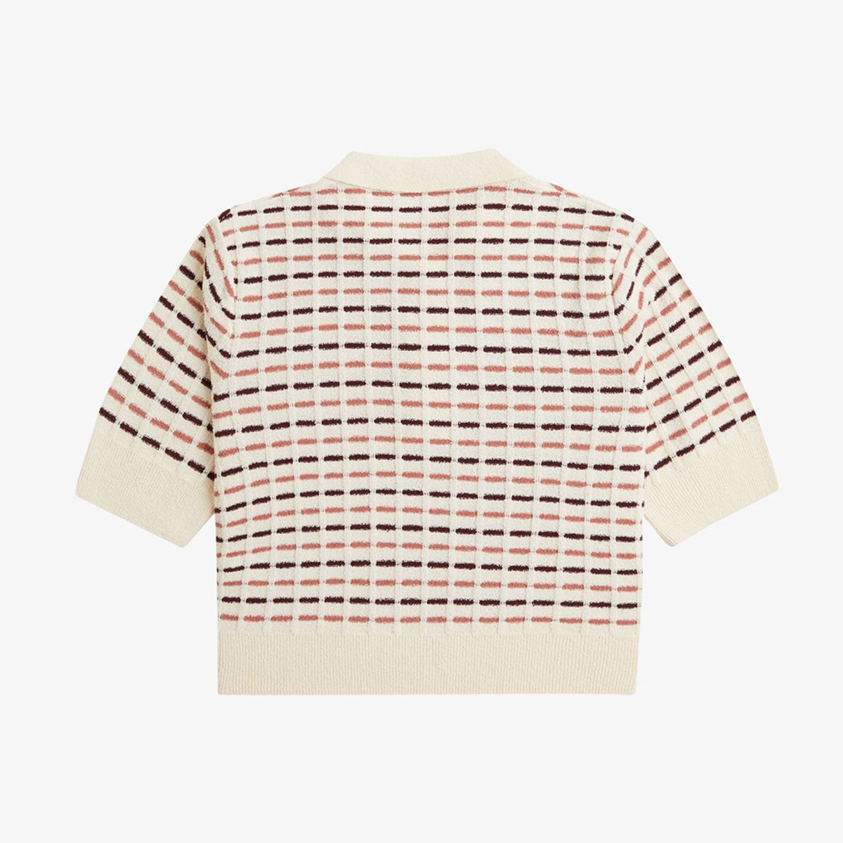 프레드페리(FRED PERRY) [Womens] 부클 니트 폴로 셔츠 - 실키피치 AFPF2519134-R33