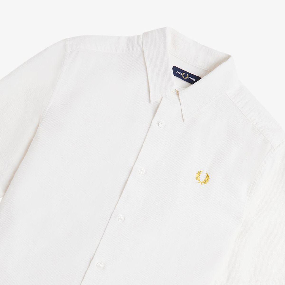 프레드페리(FRED PERRY) [Sharp] 텍스쳐드 시어서커 셔츠 - 스노우 화이트 AFPM2519902-129