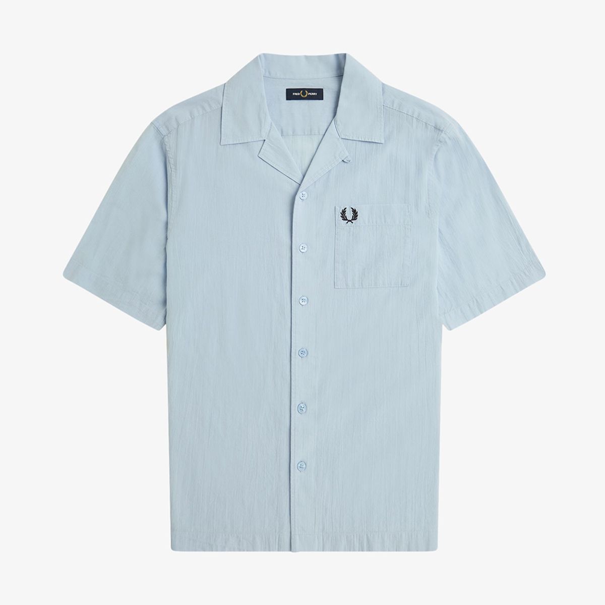 프레드페리(FRED PERRY) [Sharp] 라이트웨이트 텍스쳐 리비어 칼라 셔츠 - 라이트 스모크 AFPM2517762-353
