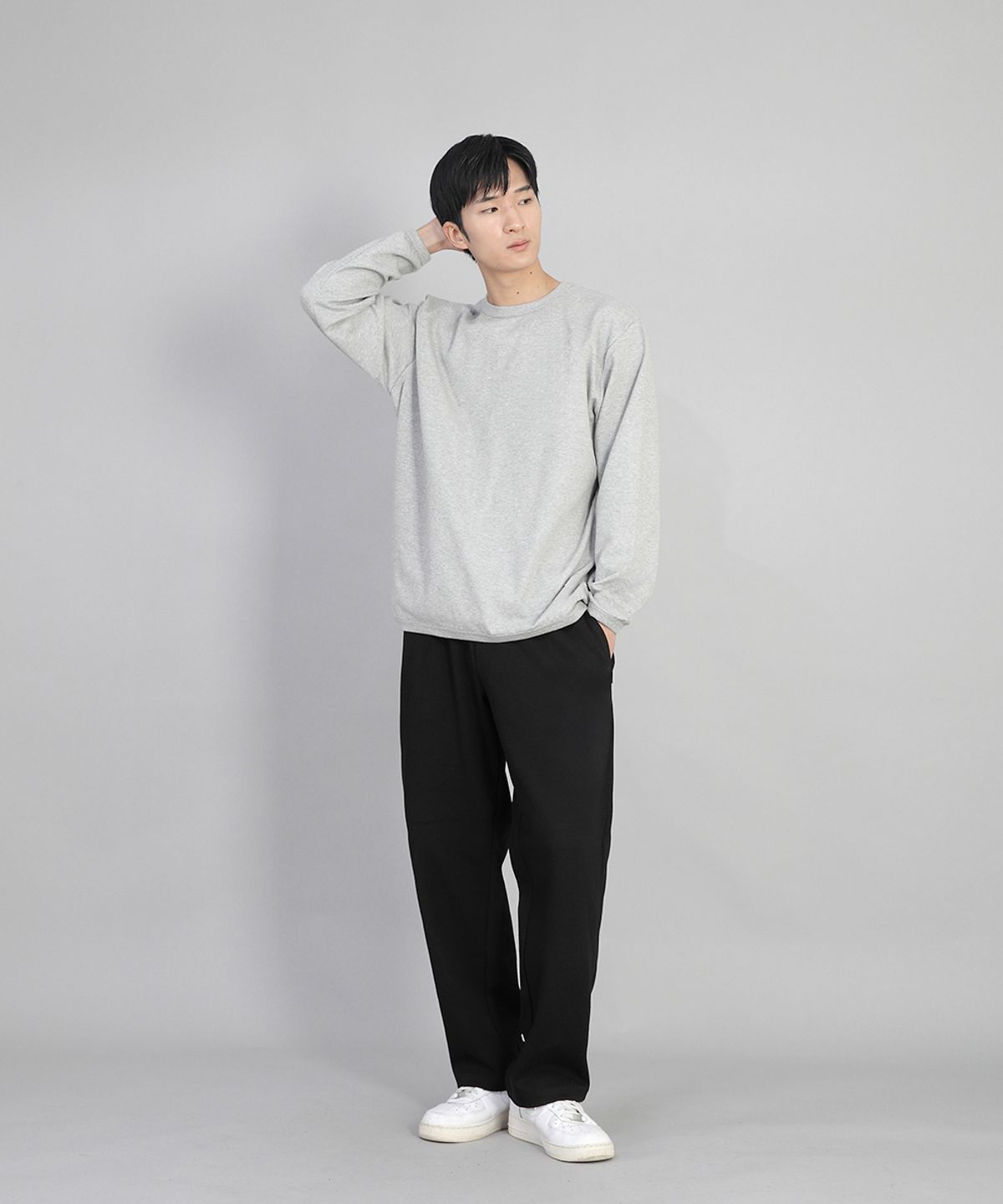 세인트크루(SAINTCREW) 무지 와이드 스웨트팬츠 SWP-372 블랙