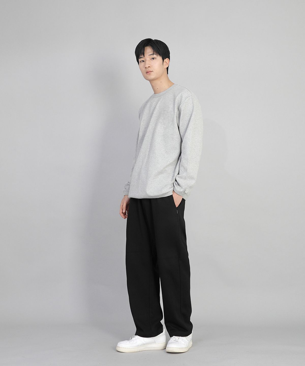 세인트크루(SAINTCREW) 무지 와이드 스웨트팬츠 SWP-372 블랙