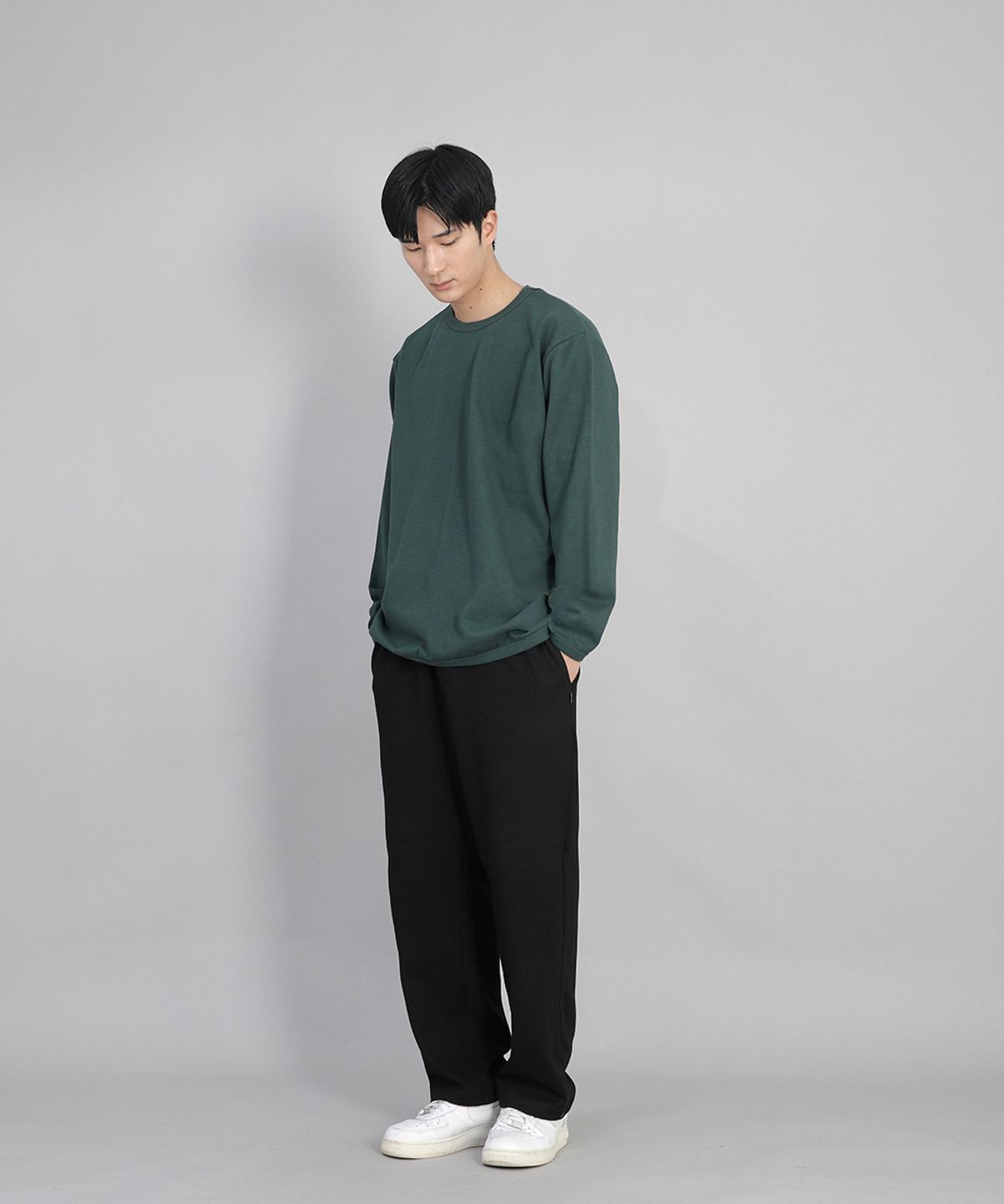 세인트크루(SAINTCREW) 무지 와이드 스웨트팬츠 SWP-372 블랙