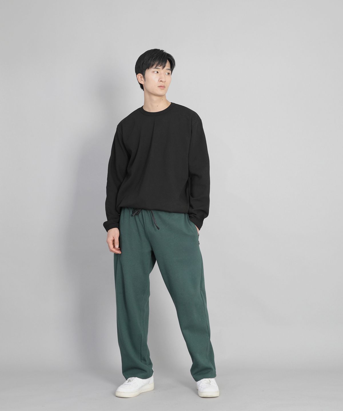 세인트크루(SAINTCREW) 무지 와이드 스웨트팬츠 SWP-372 다크그린