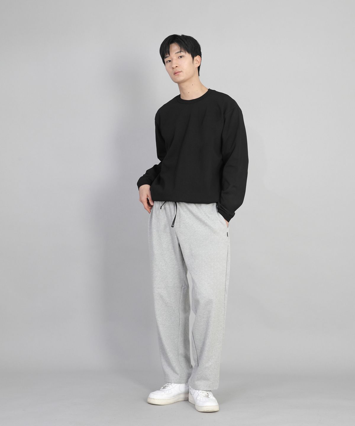 세인트크루(SAINTCREW) 무지 와이드 스웨트팬츠 SWP-372 멜란지그레이