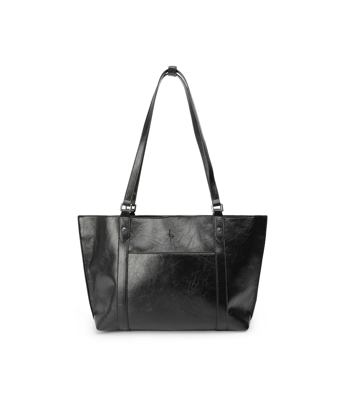 레더리(LEATHERY) 볼티드 쇼퍼백 [BLACK]