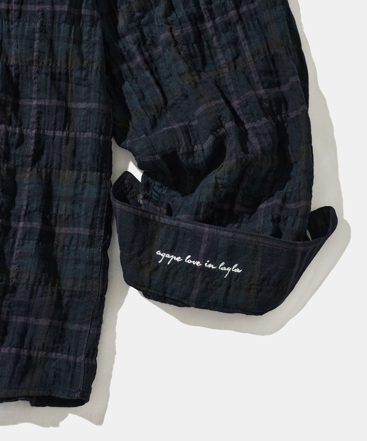 다이아몬드 레이라(DIAMOND LAYLA) UV Crinkle Midnight Black Watch Check Shirt S171