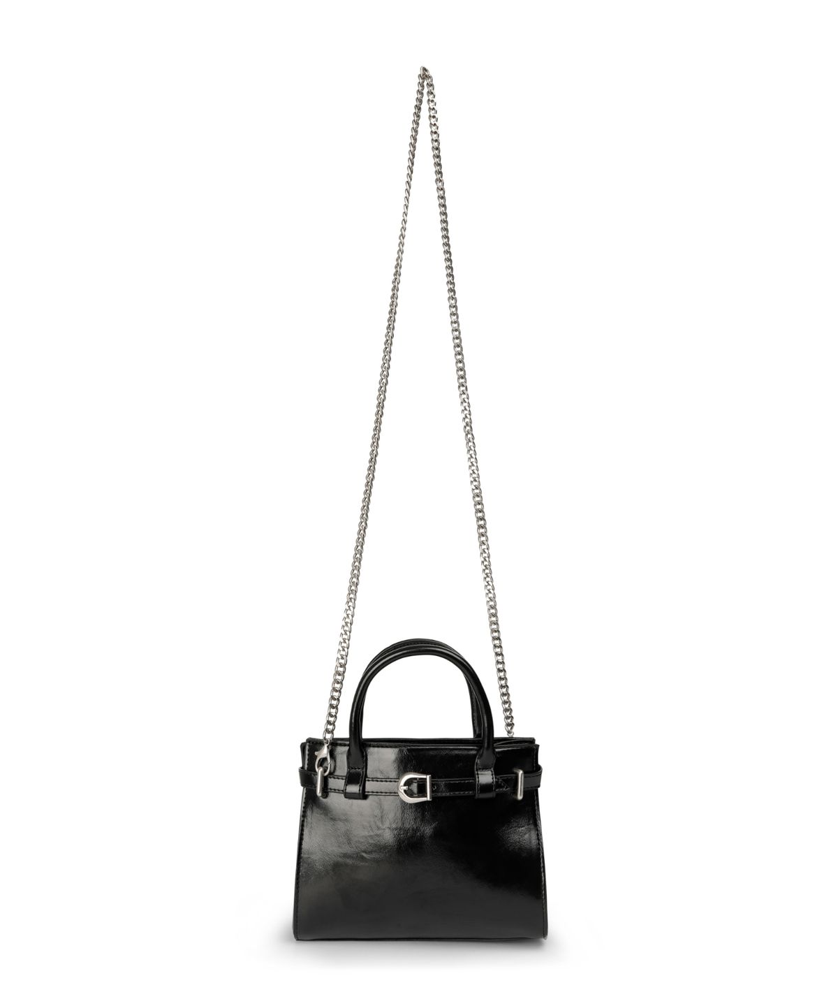 레더리(LEATHERY) 체인 크로스 토트백 [BLACK]