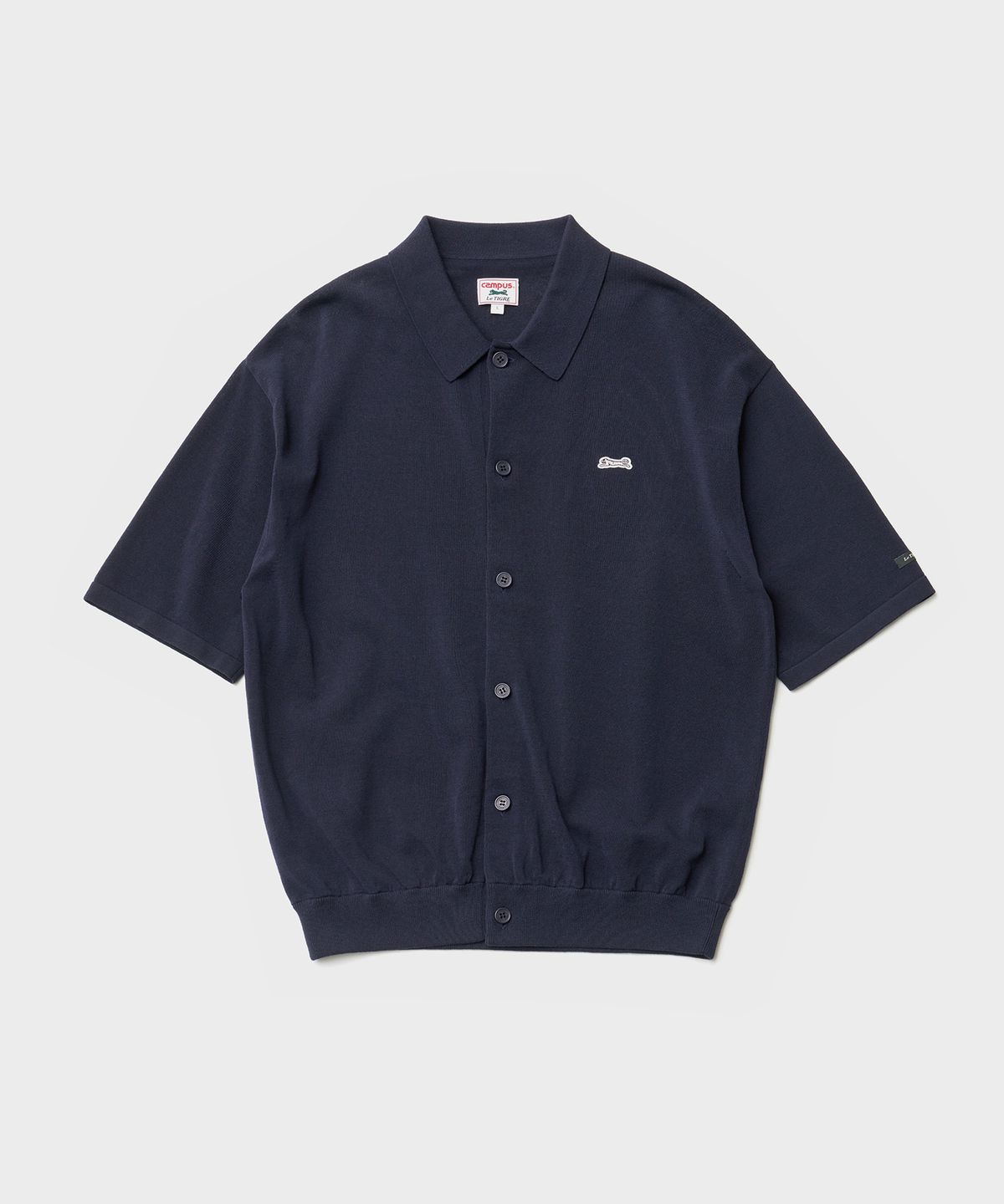 르티그레(LE TIGRE) Soutien collar knit cardigan (Navy)