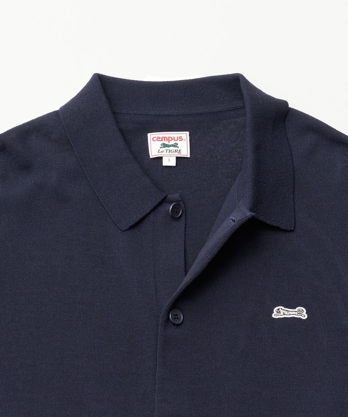 르티그레(LE TIGRE) Soutien collar knit cardigan (Navy)