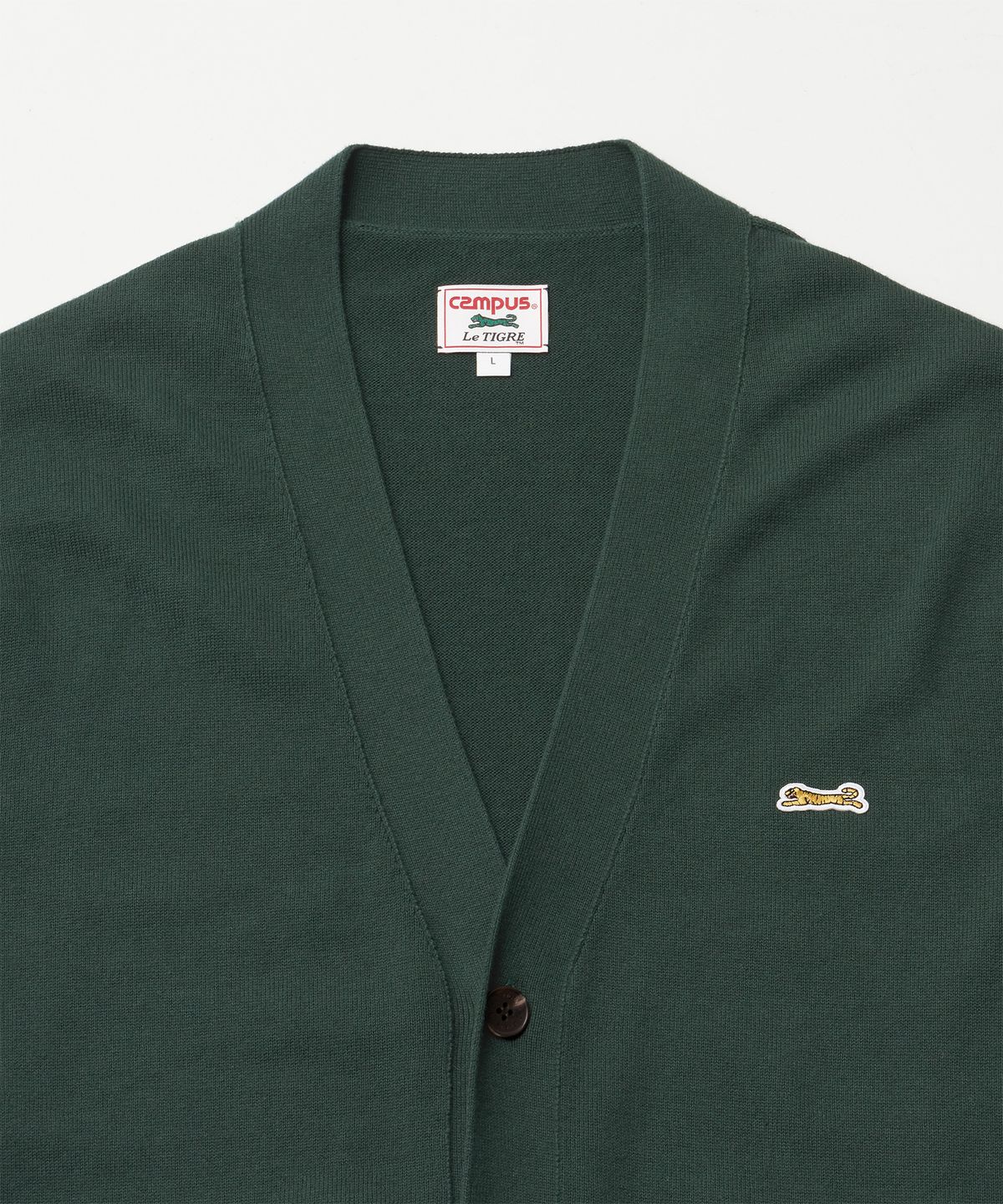 르티그레(LE TIGRE) Classic V-neck cardigan (Forest)