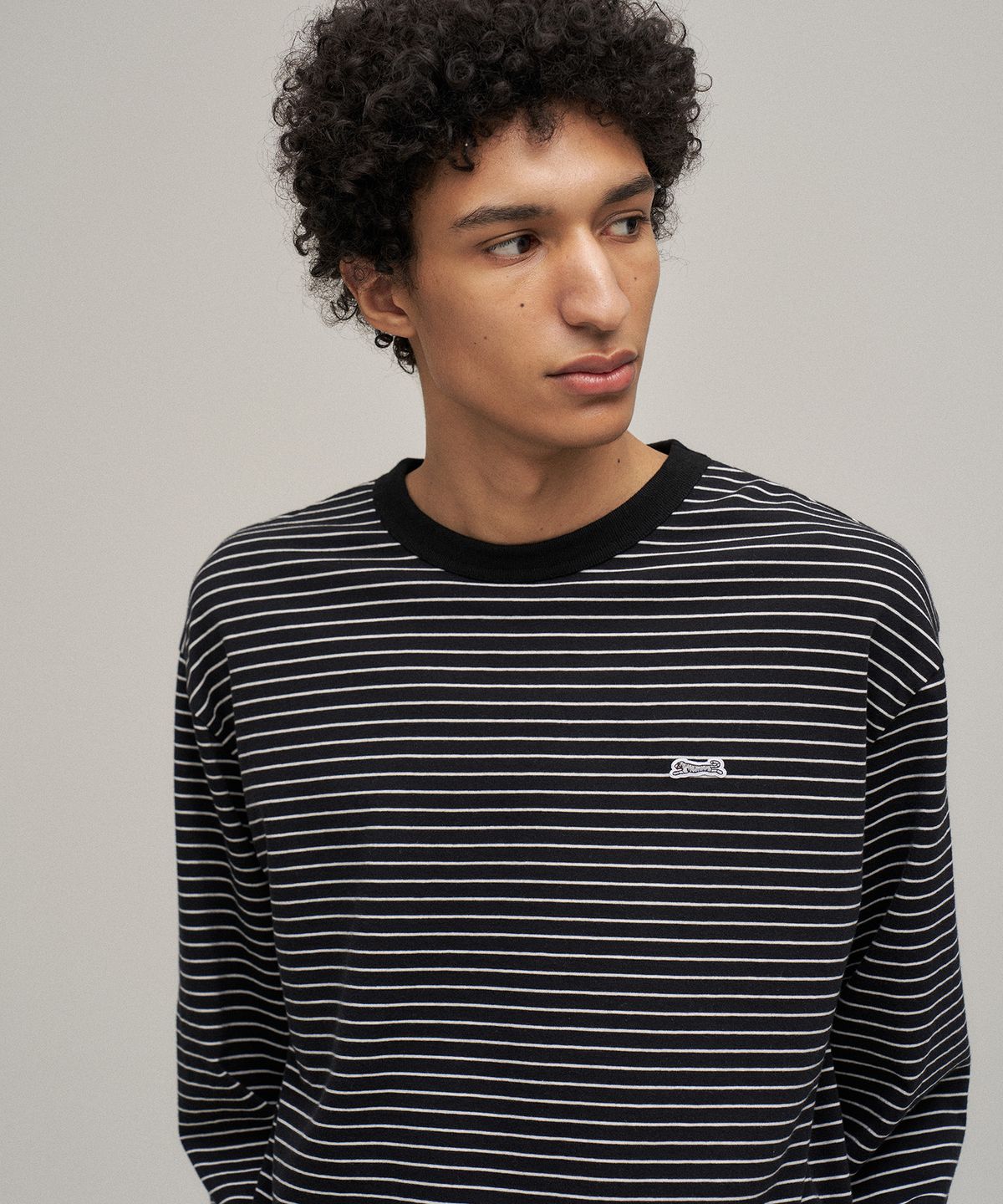 르티그레(LE TIGRE) Stripe longsleeve T-shirt (Black)