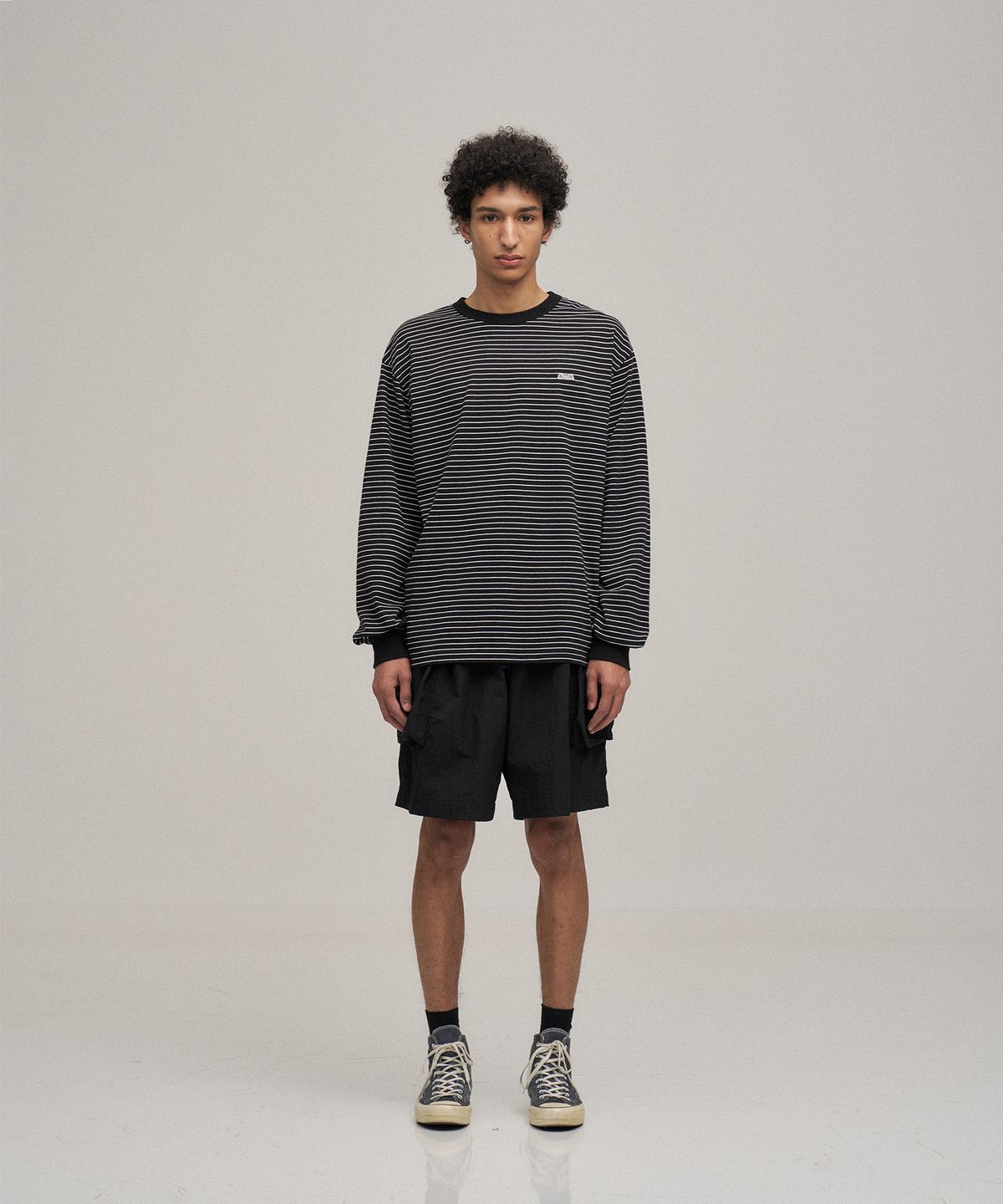 르티그레(LE TIGRE) Stripe longsleeve T-shirt (Black)