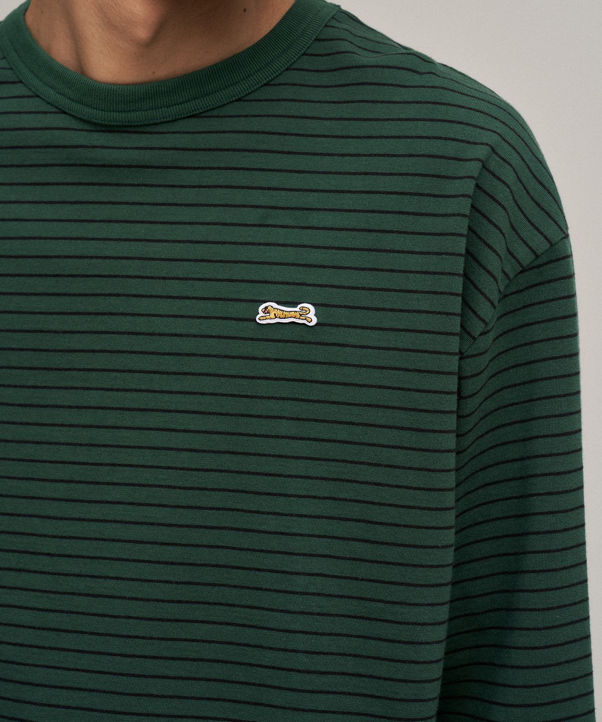 르티그레(LE TIGRE) Stripe longsleeve T-shirt (Kelly Green)