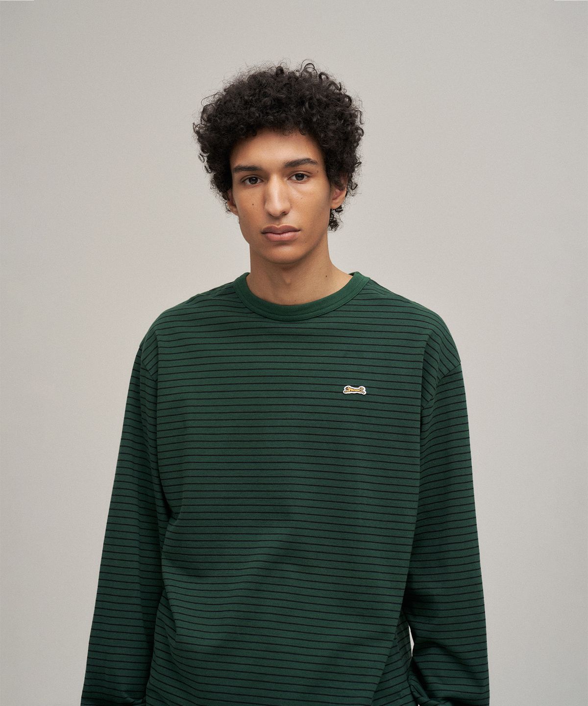르티그레(LE TIGRE) Stripe longsleeve T-shirt (Kelly Green)