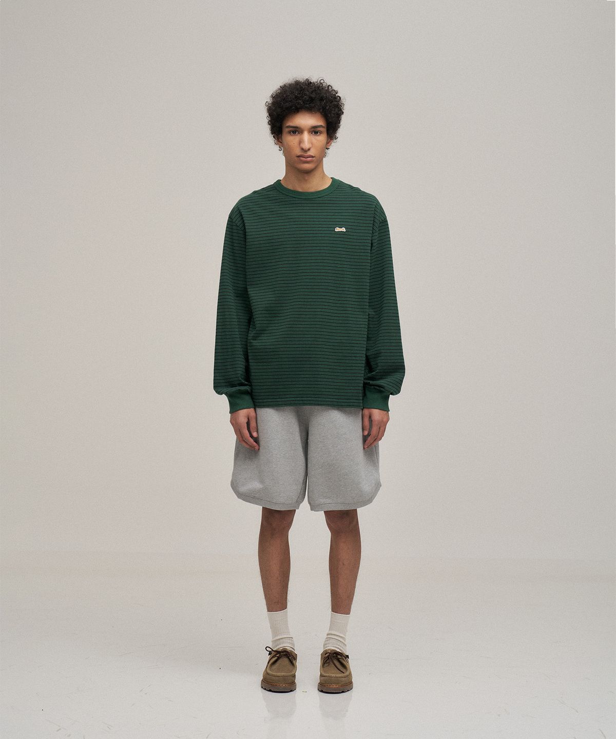 르티그레(LE TIGRE) Stripe longsleeve T-shirt (Kelly Green)