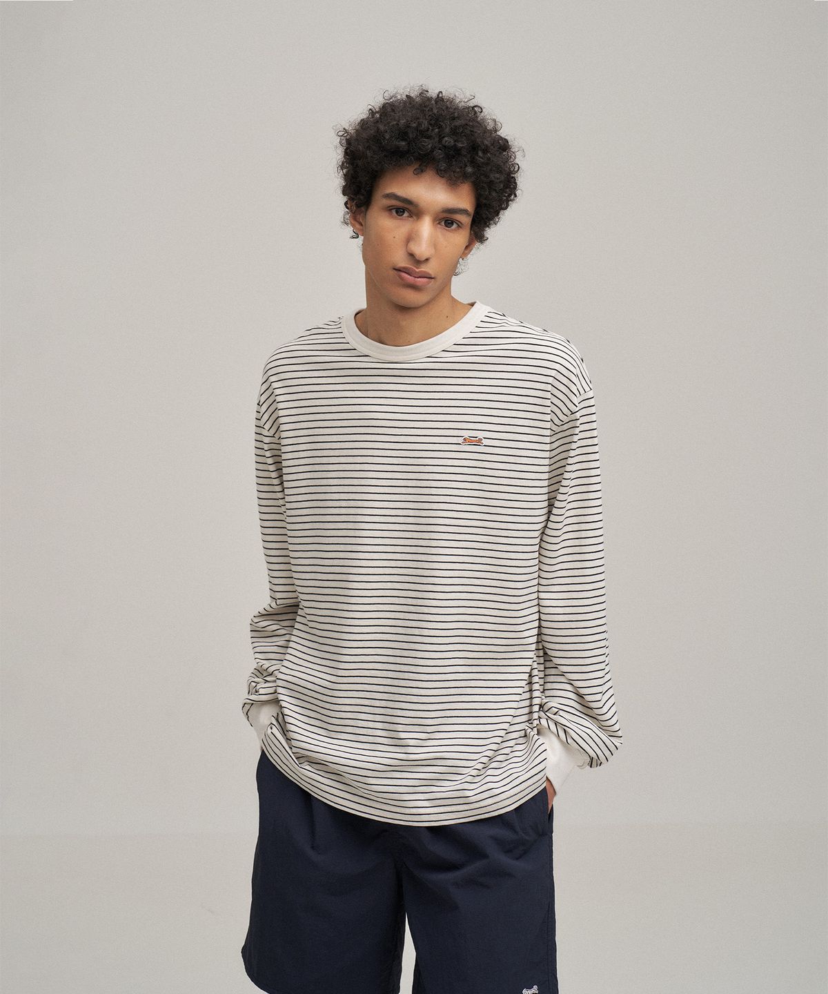 르티그레(LE TIGRE) Stripe longsleeve T-shirt (Off White)
