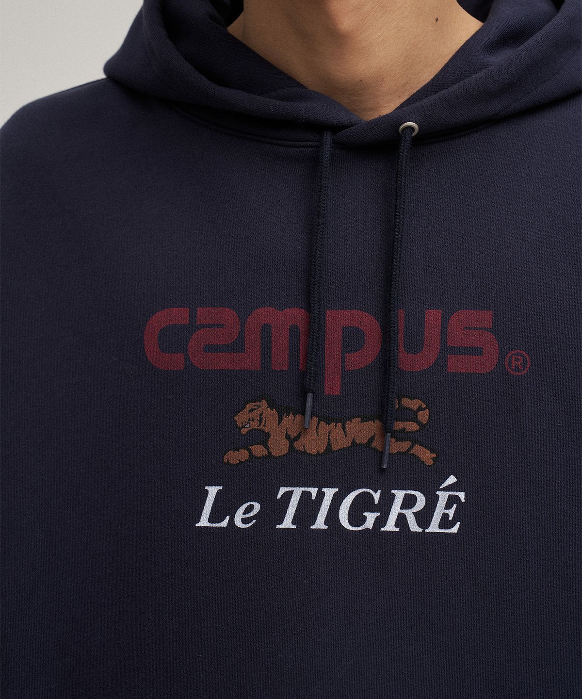 르티그레(LE TIGRE) Campus Hoodie Pullover (Navy)