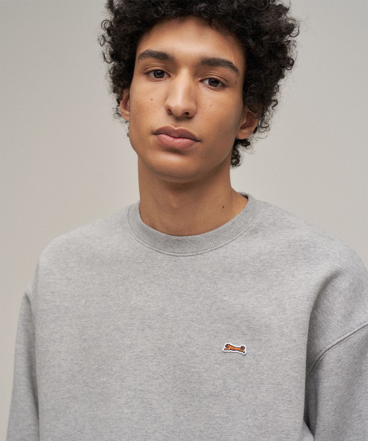 르티그레(LE TIGRE) Classic Applique sweatshirt (Heather Gray)