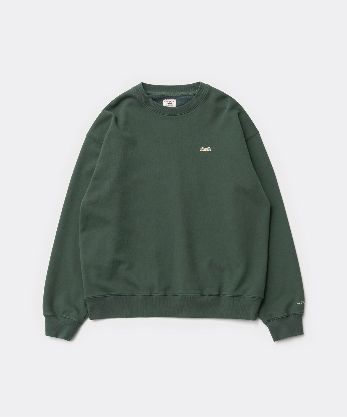 르티그레(LE TIGRE) Classic Applique sweatshirt (Forest Green)