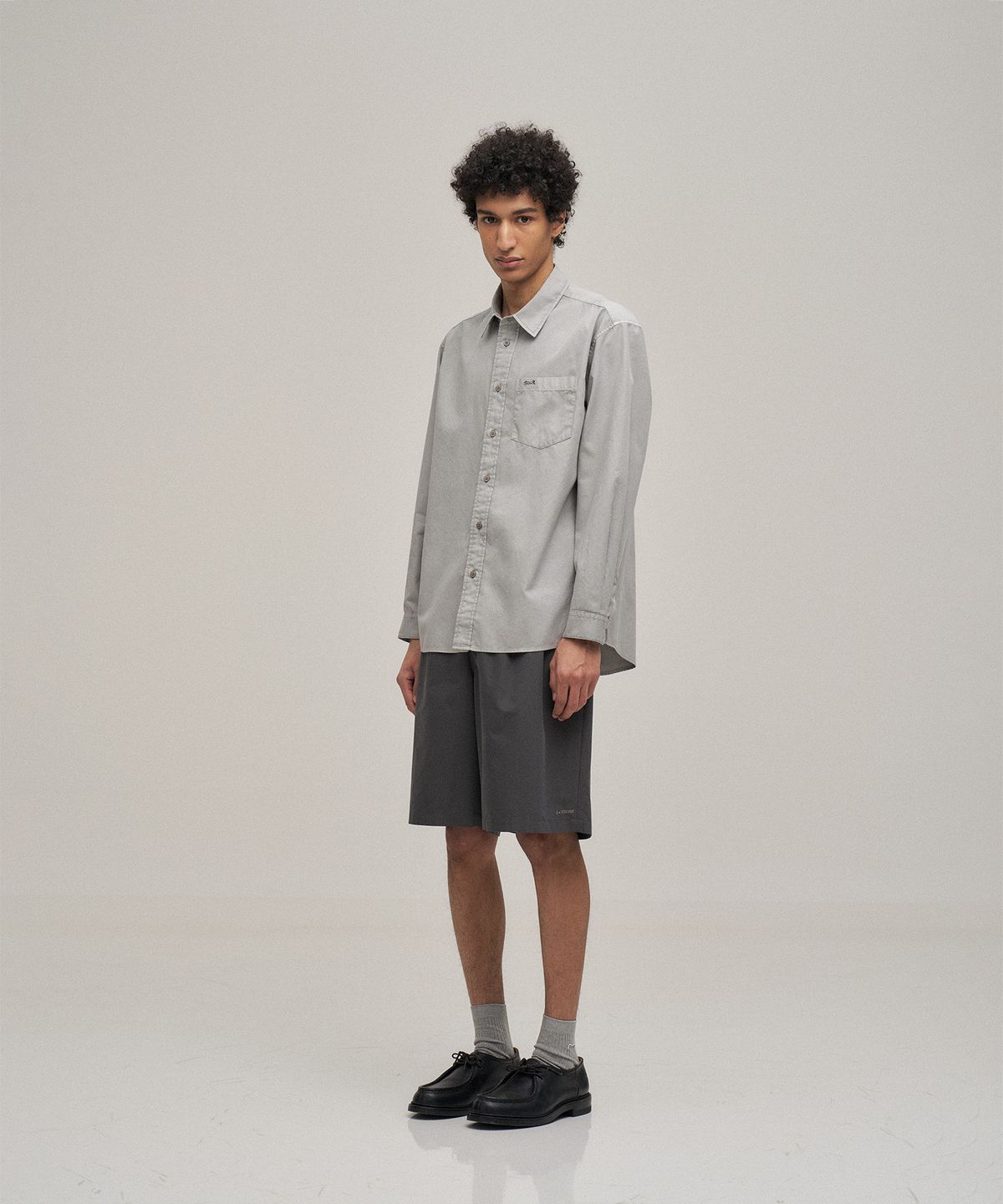 르티그레(LE TIGRE) Oxford Overdyed Shirt (Dusty Gray)