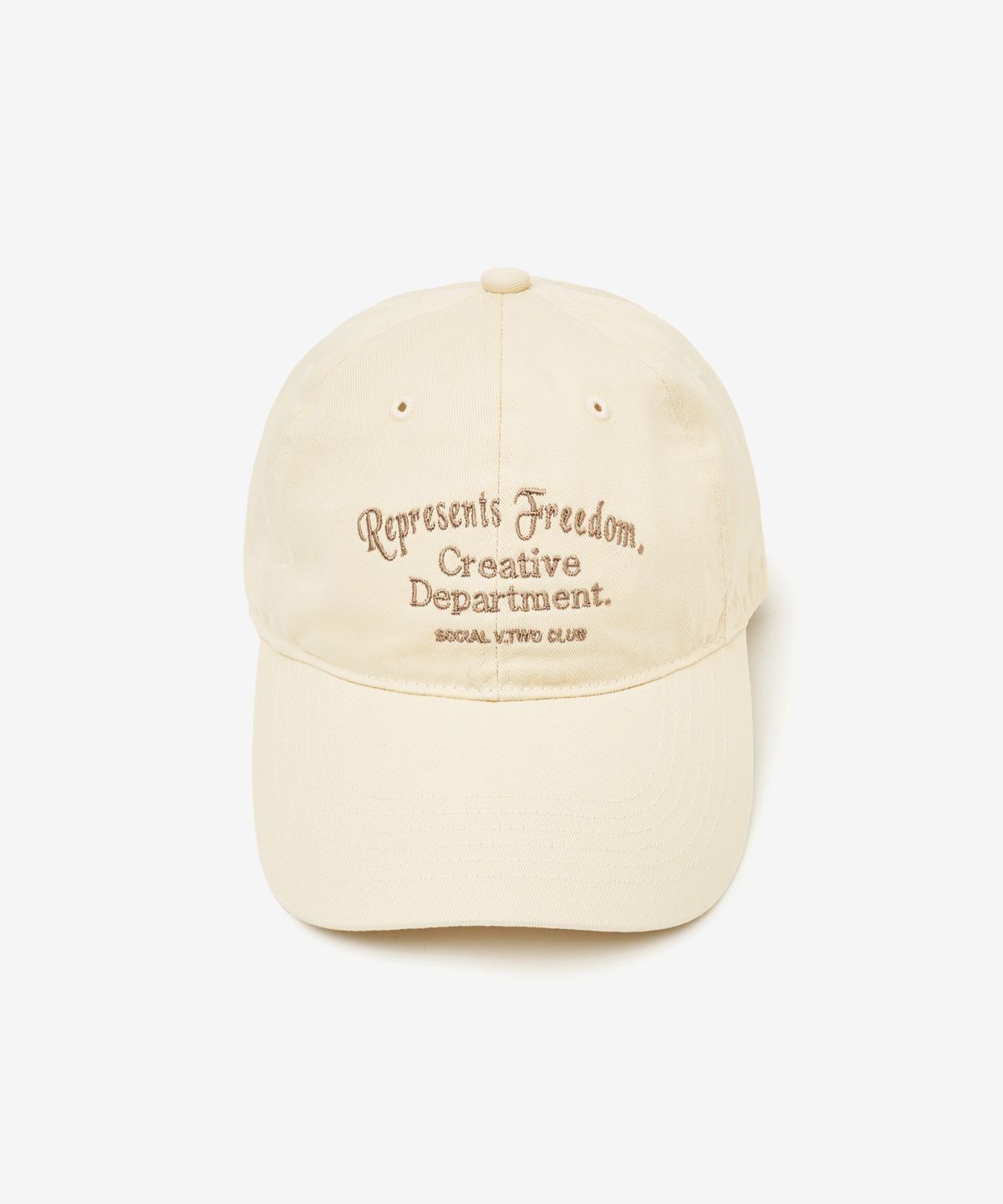 브이투(VTWO) creative 코튼 볼캡 (BEIGE)