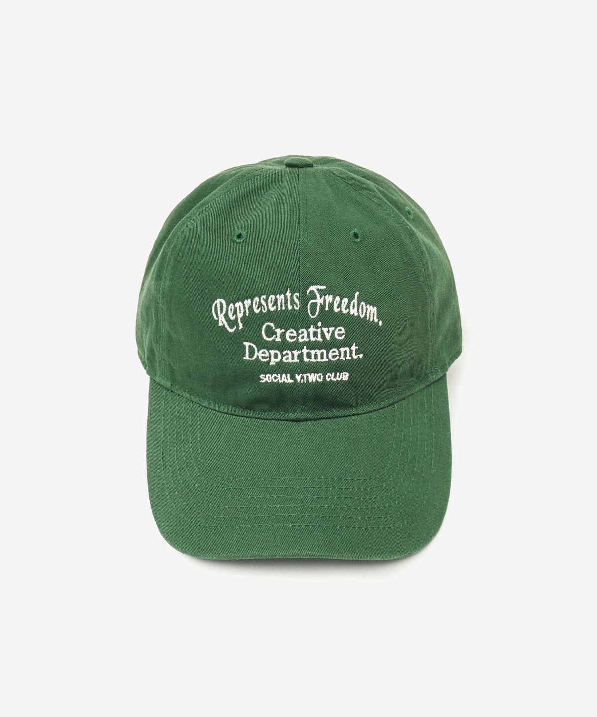 브이투(VTWO) creative 코튼 볼캡 (GREEN)