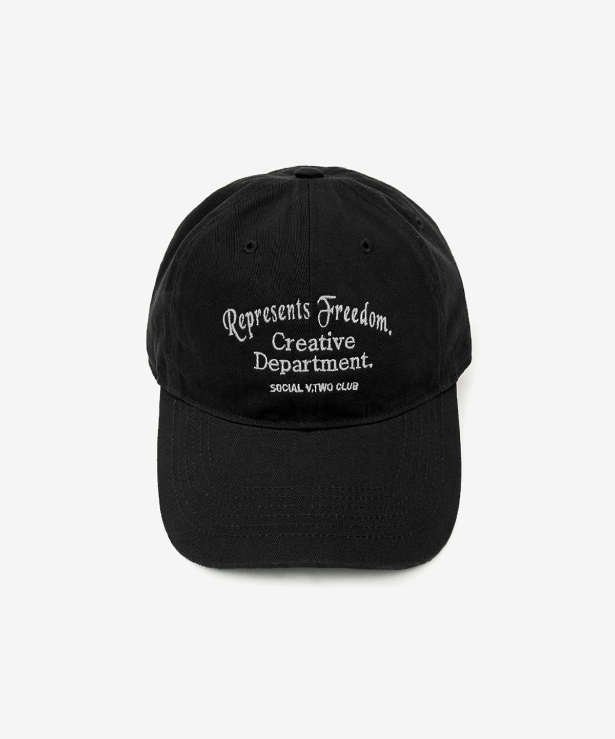 브이투(VTWO) creative 코튼 볼캡 (BLACK)