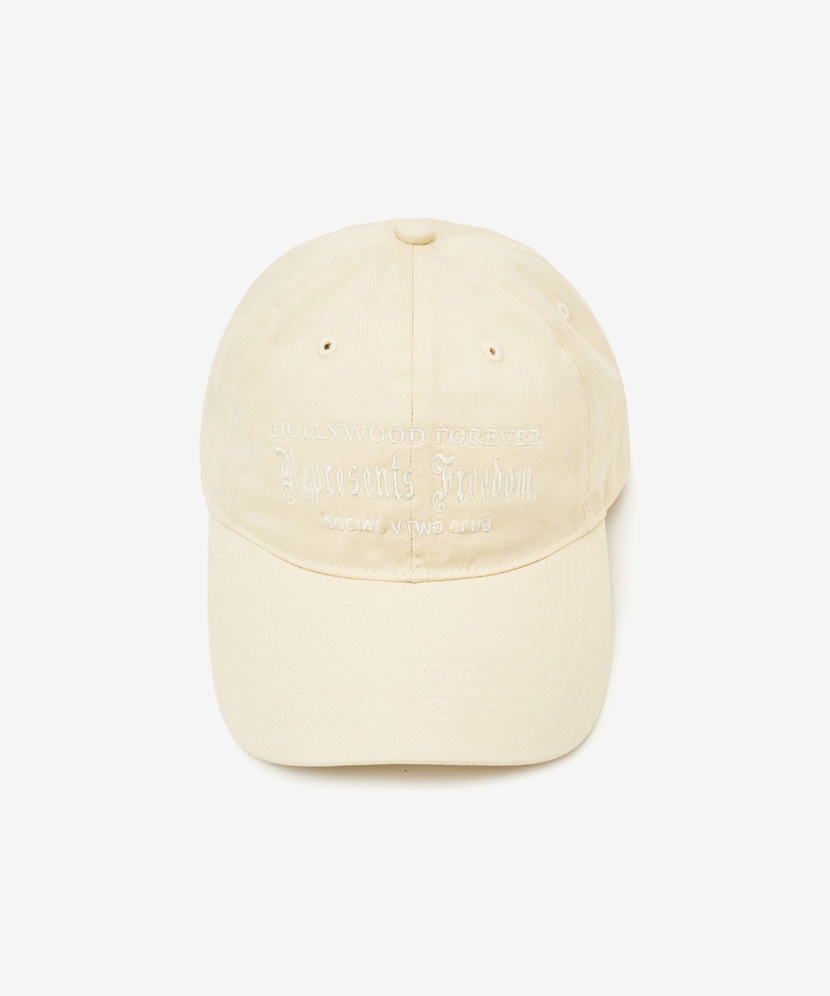 브이투(VTWO) 헐리우드 코튼 볼캡 (BEIGE)