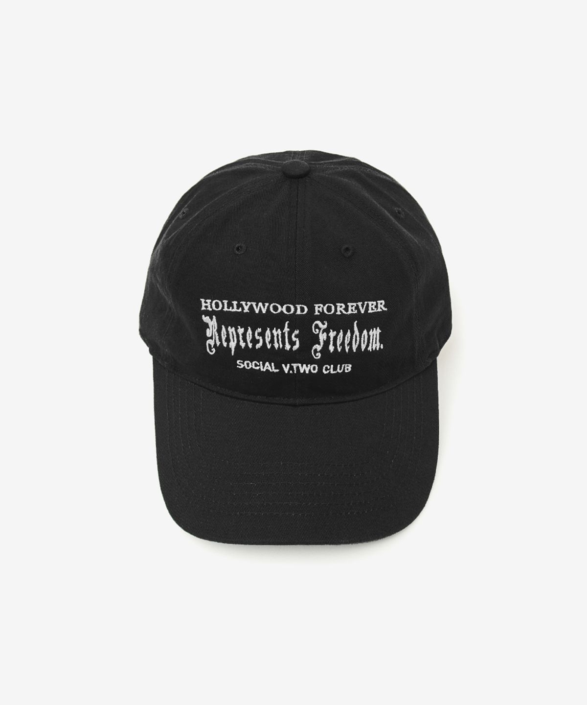 브이투(VTWO) 헐리우드 코튼 볼캡 (BLACK)