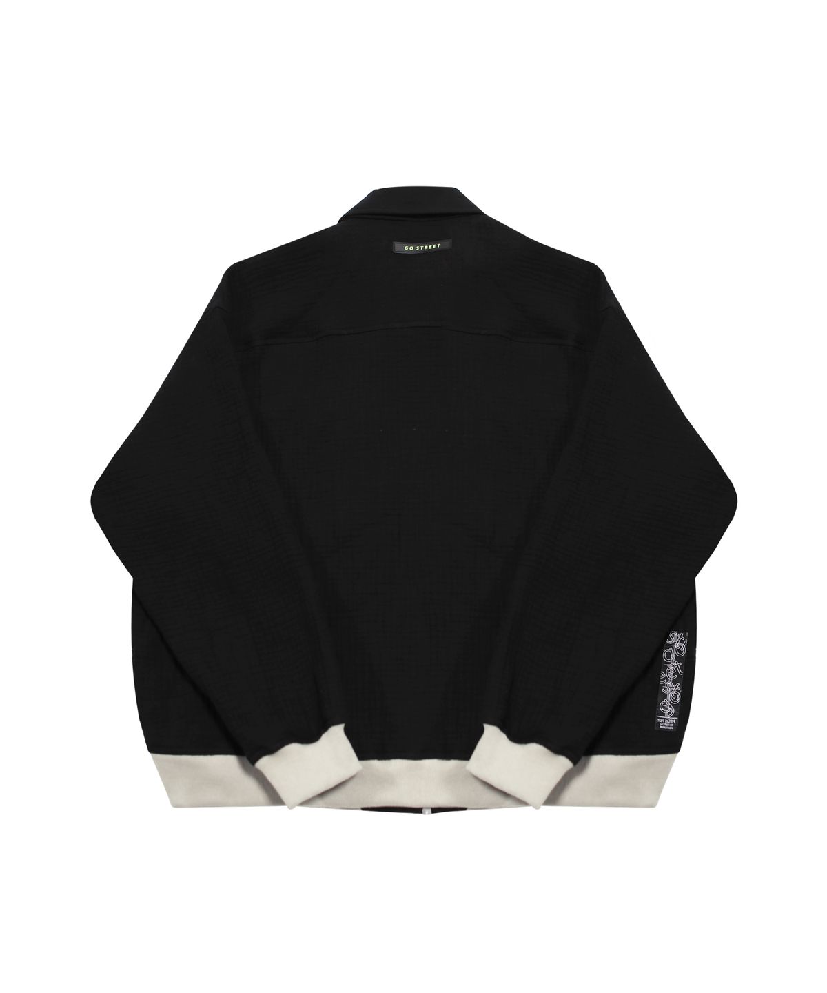 고스트릿(GOSTREET) 요루 삼중지 카라 블루종 블랙
