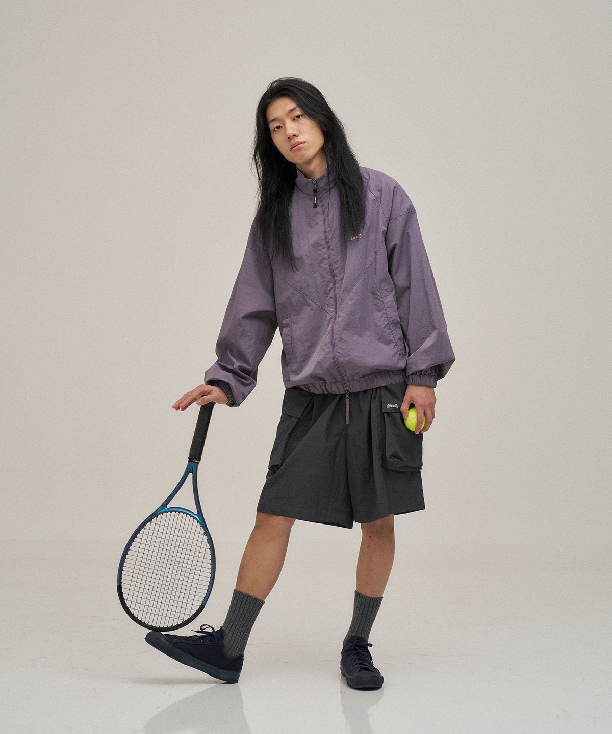 르티그레(LE TIGRE) Flow windbreaker Jacket (Lavendar)