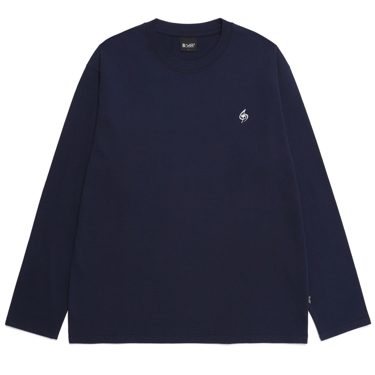 바쥬비쥬(BAJOO BIJOO) LOGO PRINT LONG SLEEVE [NAVY]
