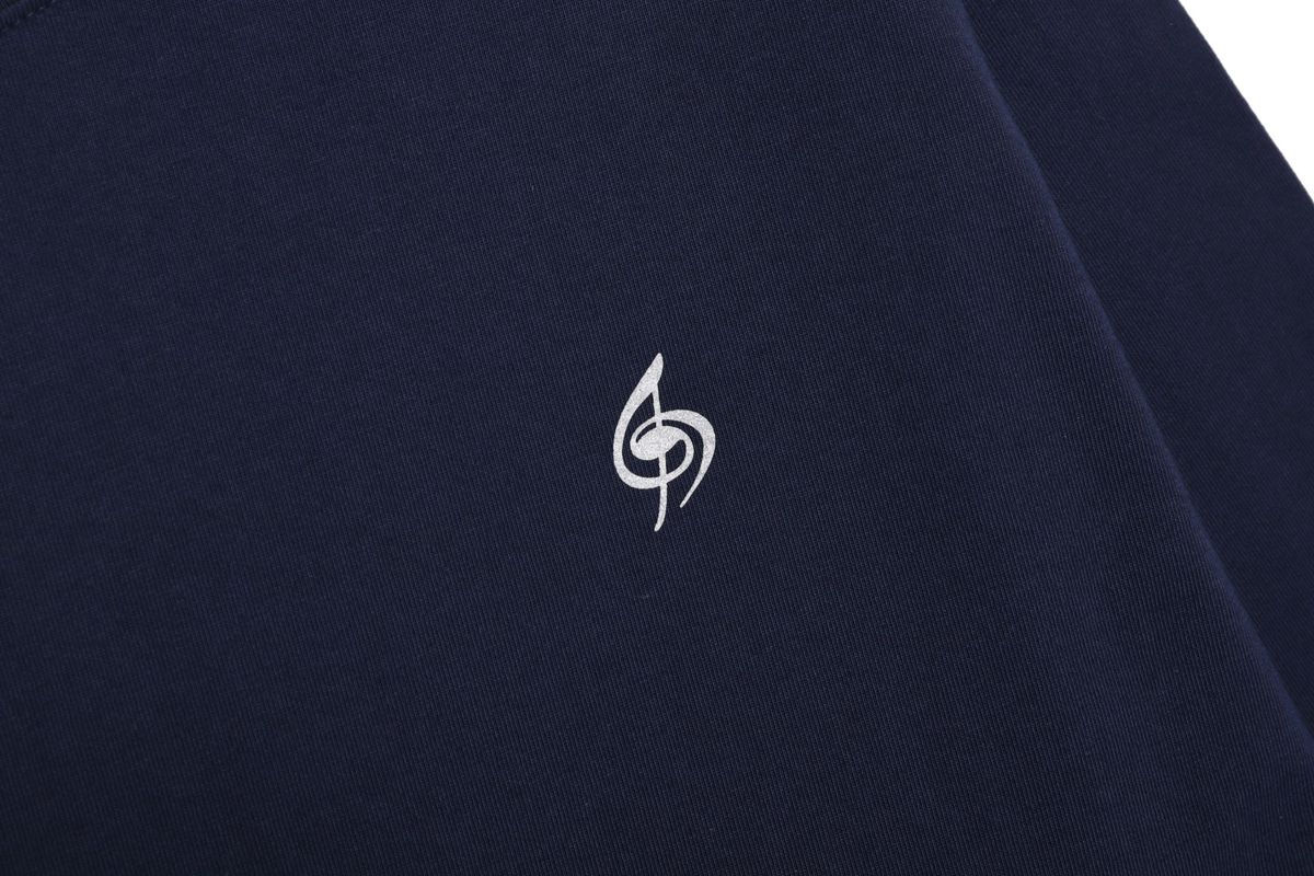 바쥬비쥬(BAJOO BIJOO) LOGO PRINT LONG SLEEVE [NAVY]