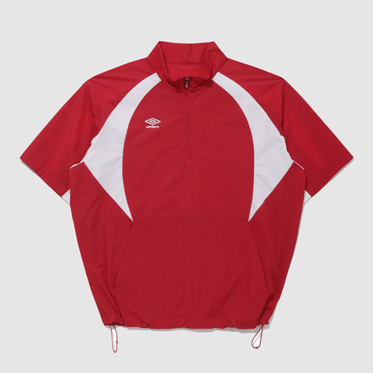 엄브로(UMBRO) 더블컷 반팔 스탠넥 아노락 레드(UQ221SWT54)