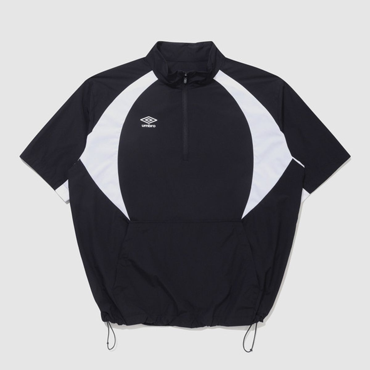 엄브로(UMBRO) 더블컷 반팔 스탠넥 아노락 블랙(UQ221SWT54)