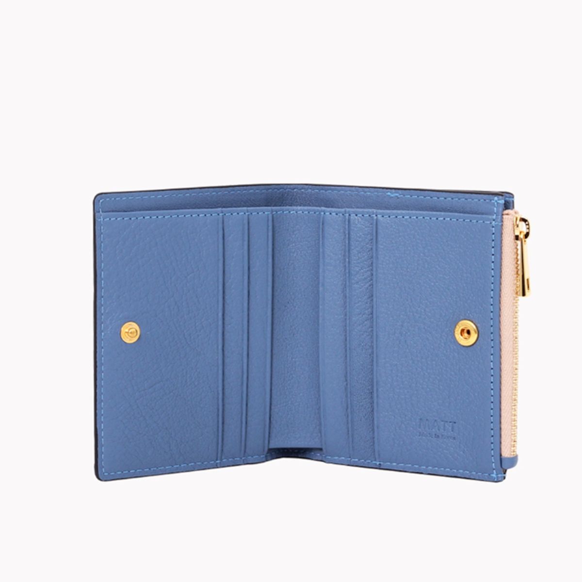 마뜨(MATT) Mini cowhide wallet - blue