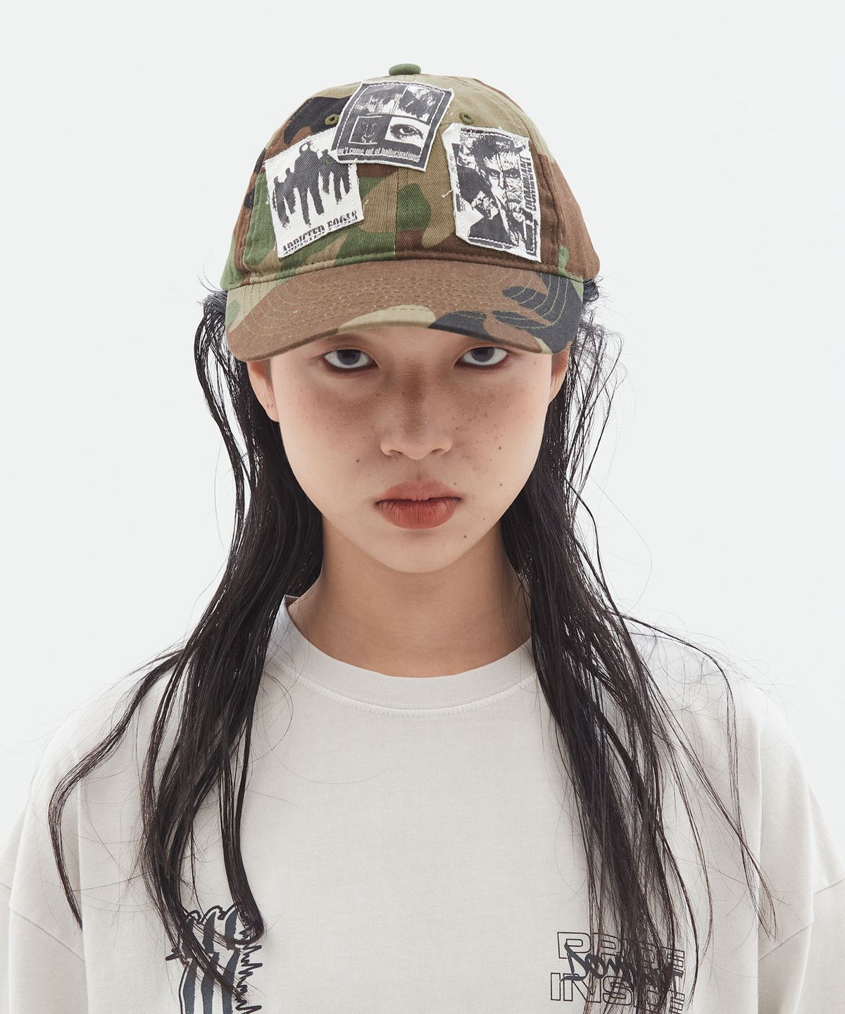 도미넌트(DOMINANT) Distressed Patch Cap_Camo
