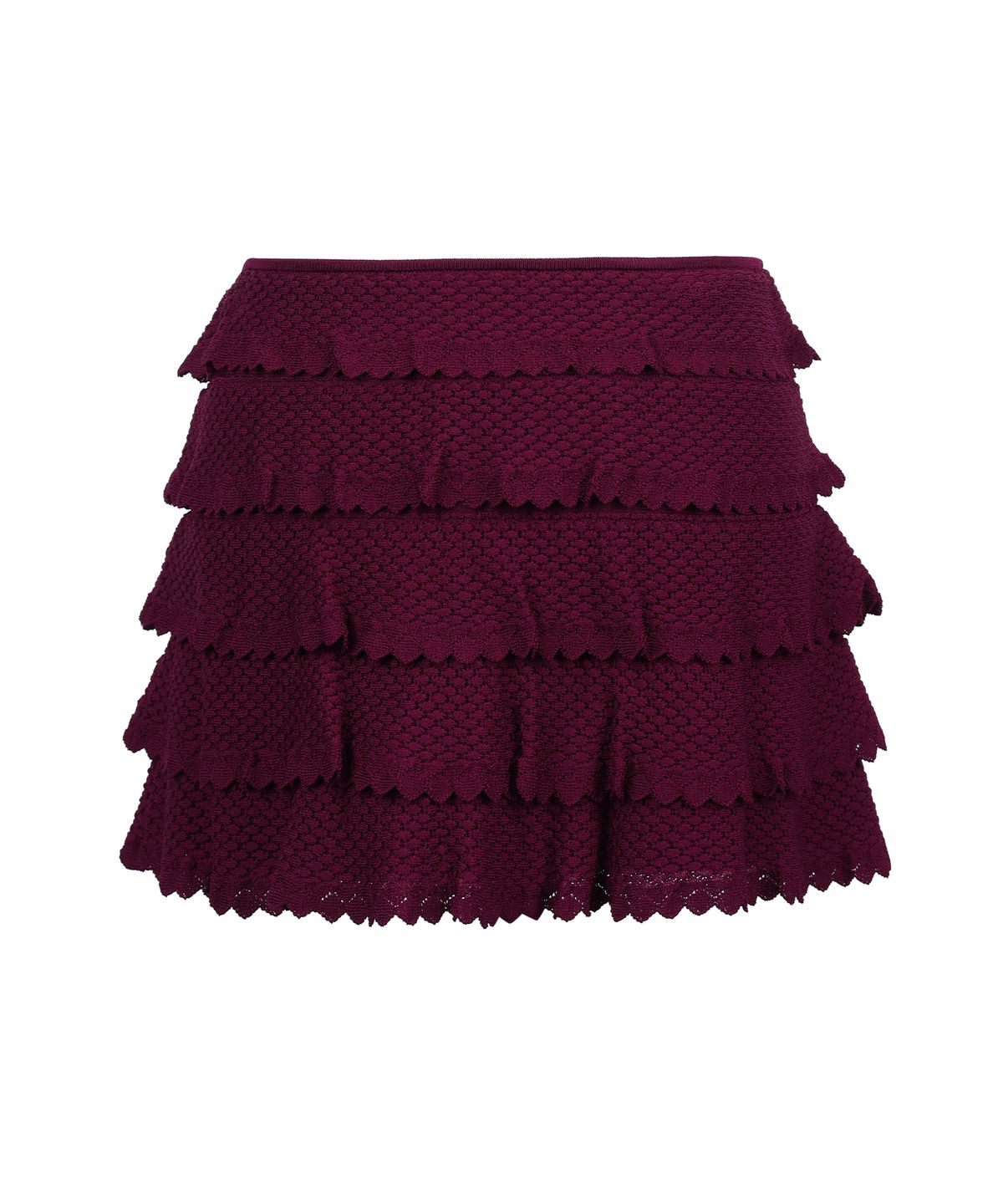 유희(YOUHEE) BASIC SHIRRING KNIT SKIRT WINE