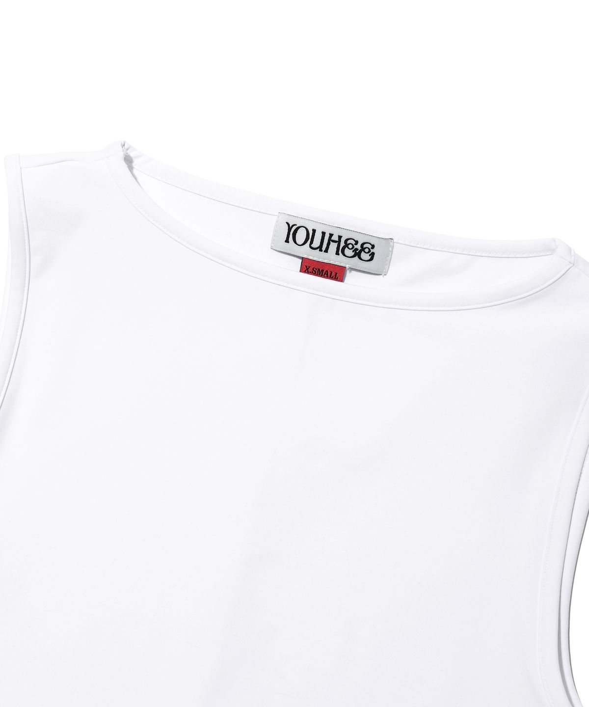 유희(YOUHEE) BASIC BOAT NECK SLEVELESS WHITE