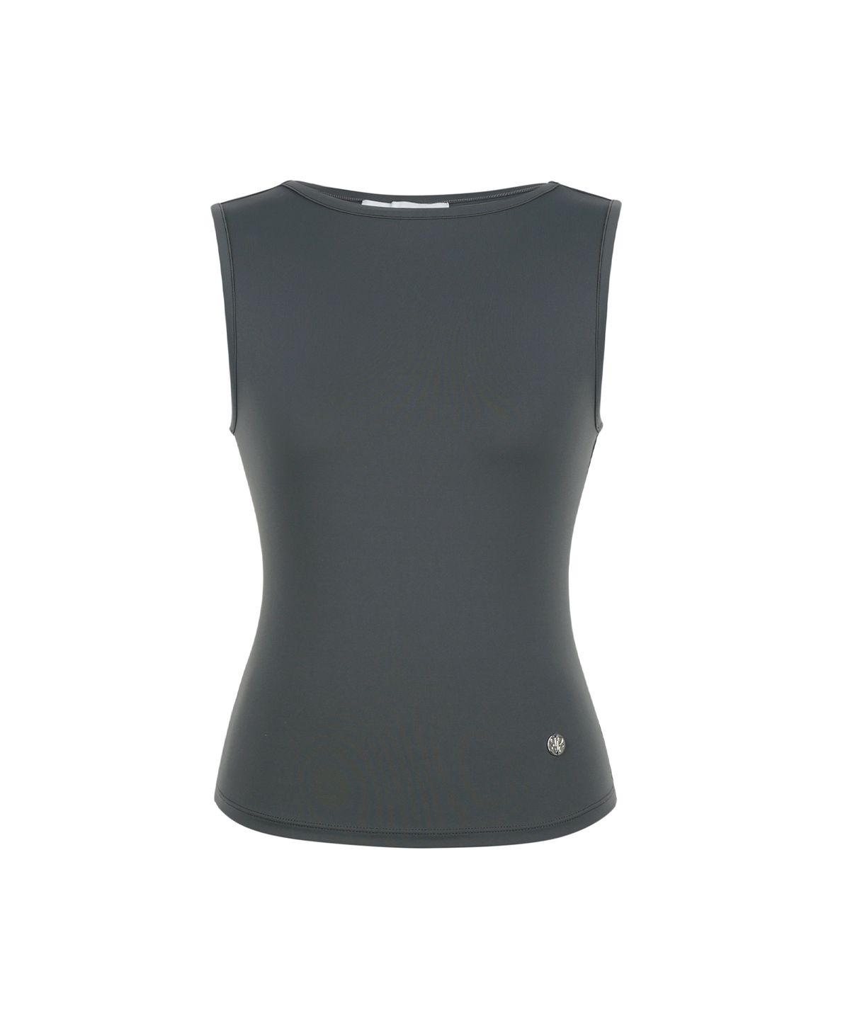 유희(YOUHEE) BASIC BOAT NECK SLEVELESS CHARCOAL