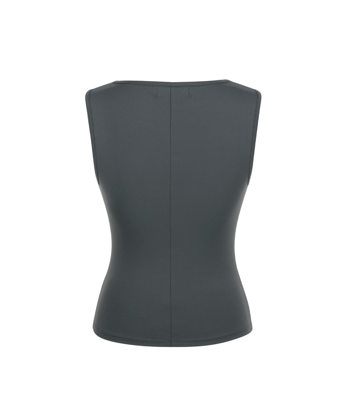 유희(YOUHEE) BASIC BOAT NECK SLEVELESS CHARCOAL